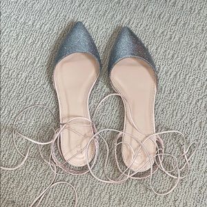 J. Crew tie-up flats